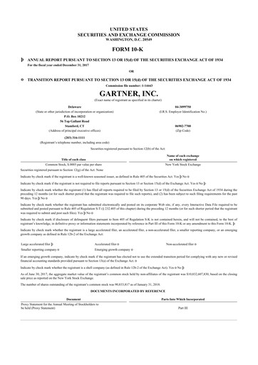 Thumbnail Gartner 10-K Annual Report 2017