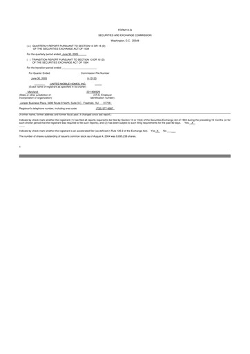 Thumbnail UMH Properties 10-Q Quarterly Report FY 