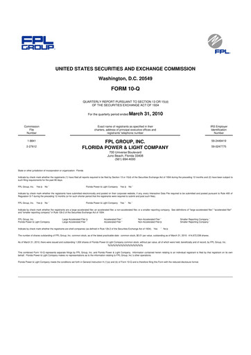 Thumbnail Nextera Energy 10-Q Quarterly Report FY2010 