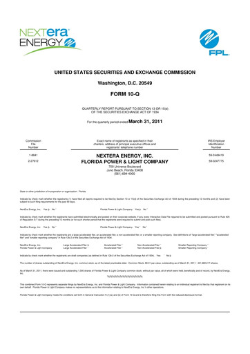 Thumbnail Nextera Energy 10-Q Quarterly Report FY2011 