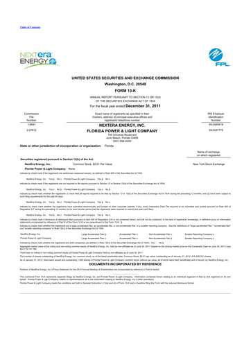 Thumbnail Nextera Energy 10-K Annual Report 2011