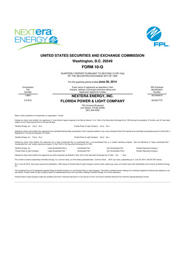 Thumbnail Nextera Energy 10-Q Quarterly Report FY2014 