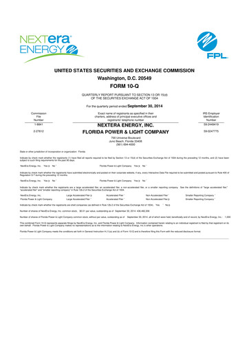 Thumbnail Nextera Energy 10-Q Quarterly Report FY2014 