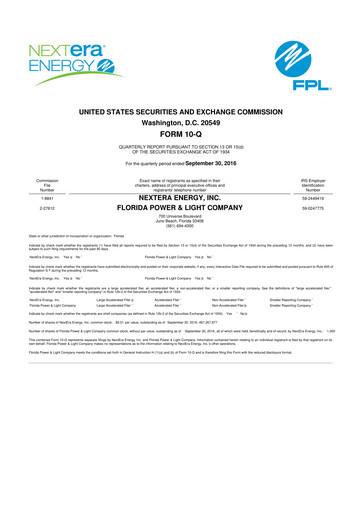 Thumbnail Nextera Energy 10-Q Quarterly Report FY2016 