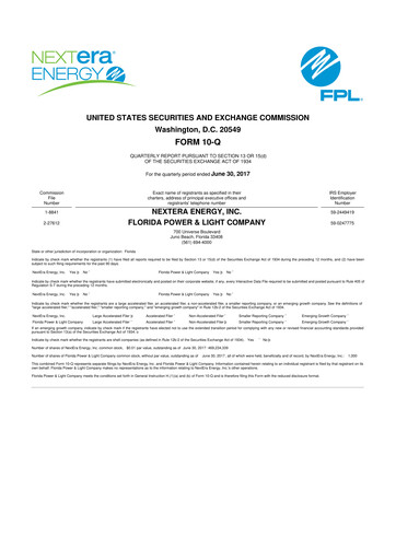 Thumbnail Nextera Energy 10-Q Quarterly Report FY2017 