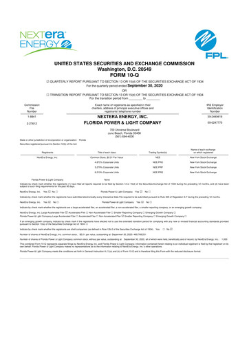 Thumbnail Nextera Energy 10-Q Quarterly Report FY2020 