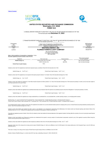 Thumbnail Nextera Energy 10-K Annual Report 2023