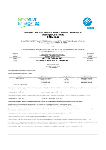Thumbnail Nextera Energy 10-Q Quarterly Report FY 
