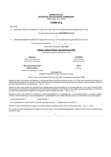 Thumbnail LCI Industries
 10-Q Quarterly Report FY2015 