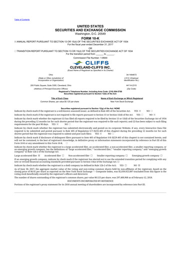 Thumbnail Cleveland-Cliffs 10-K Annual Report 2017