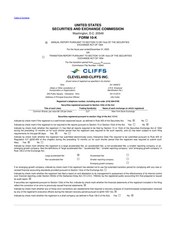 Thumbnail Cleveland-Cliffs 10-K Annual Report 2025