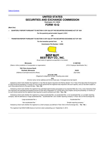 Thumbnail Best Buy 10-Q Quarterly Report FY2015 