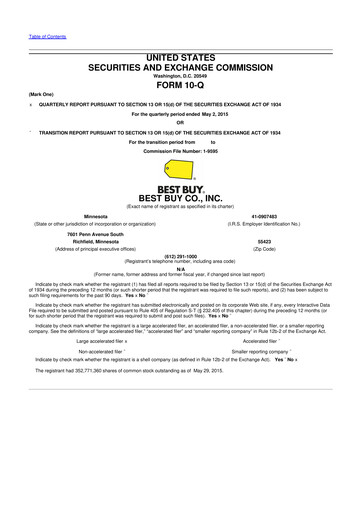 Thumbnail Best Buy 10-Q Quarterly Report FY2016 