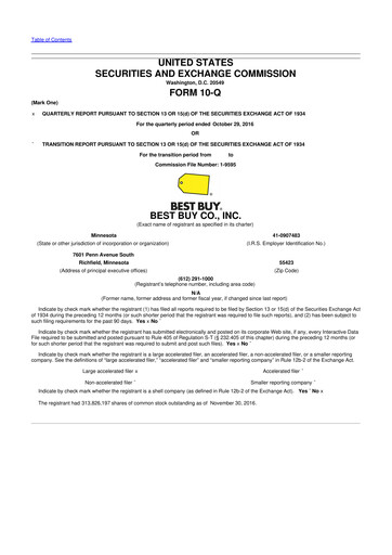 Thumbnail Best Buy 10-Q Quarterly Report FY2017 