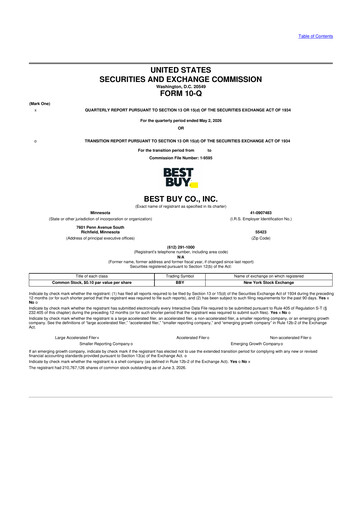 Thumbnail Best Buy 10-Q Quarterly Report FY2027 