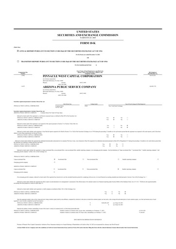 Thumbnail Pinnacle West Capital
 10-K Annual Report 