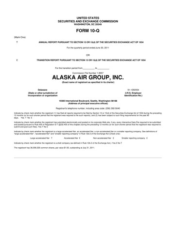 Thumbnail Alaska Airlines
 10-Q Quarterly Report FY2011 