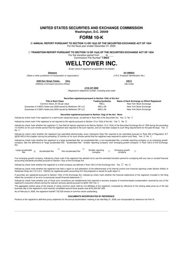 Thumbnail Welltower
 10-K Annual Report 2025