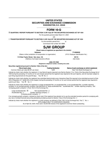Thumbnail SJW Group
 10-Q Quarterly Report FY2024 