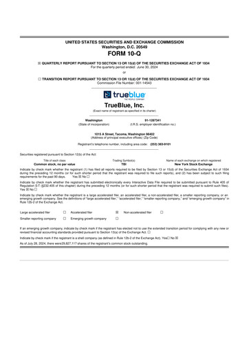 Thumbnail TrueBlue 10-Q Quarterly Report FY2024 