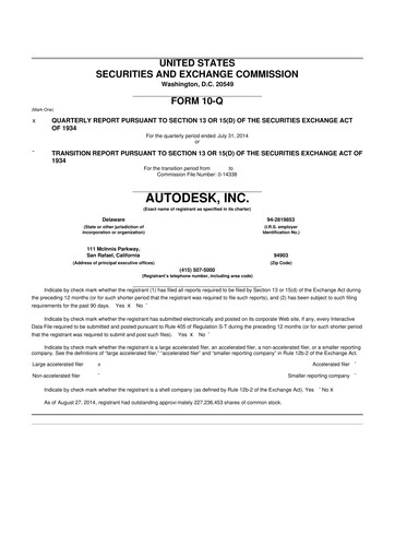 Thumbnail Autodesk 10-Q Quarterly Report FY2015 