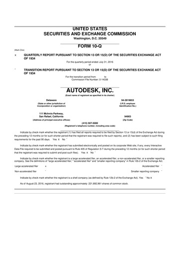 Thumbnail Autodesk 10-Q Quarterly Report FY2017 