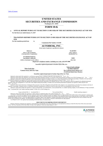 Thumbnail Autodesk 10-K Annual Report 2017