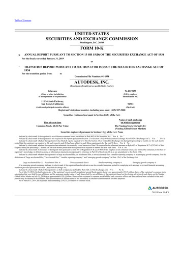 Thumbnail Autodesk 10-K Annual Report 2019