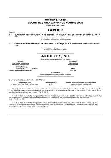 Thumbnail Autodesk 10-Q Quarterly Report FY2022 