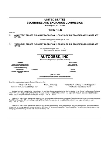 Thumbnail Autodesk 10-Q Quarterly Report FY2023 