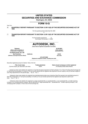 Thumbnail Autodesk 10-Q Quarterly Report FY2026 