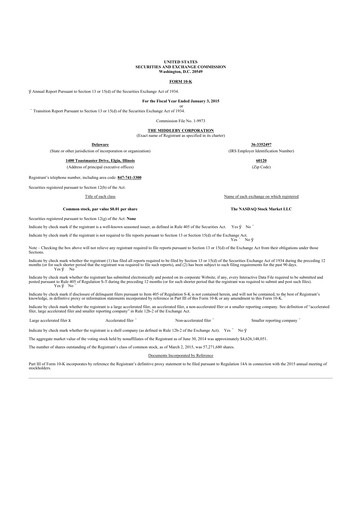 Thumbnail Middleby 10-K Annual Report 2014