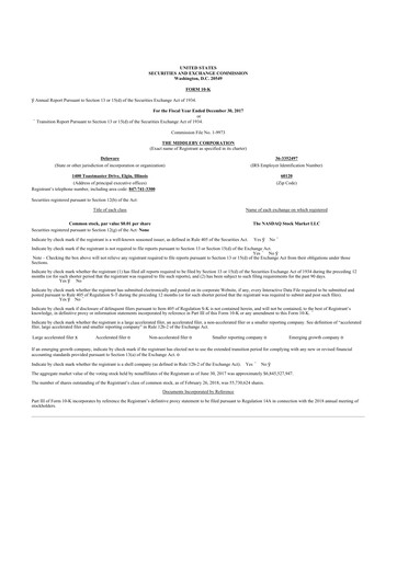 Thumbnail Middleby 10-K Annual Report 2017