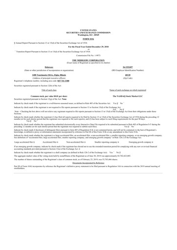 Thumbnail Middleby 10-K Annual Report 2018