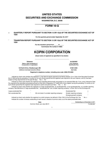 Thumbnail Kopin Corporation
 10-Q Quarterly Report FY2017 