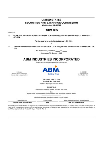 Thumbnail ABM Industries
 10-Q Quarterly Report FY2024 