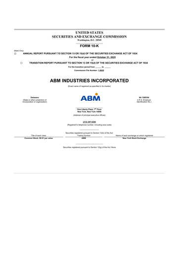 Thumbnail ABM Industries
 10-K Annual Report 2025