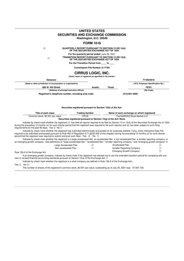 Thumbnail Cirrus Logic
 10-Q Quarterly Report FY2022 