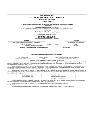 Thumbnail Cirrus Logic
 10-Q Quarterly Report FY2024 