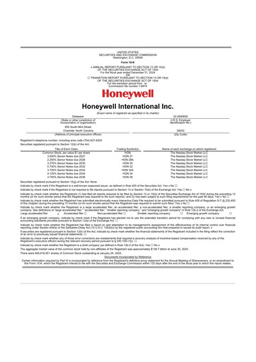 Thumbnail Honeywell 10-K Annual Report 2024