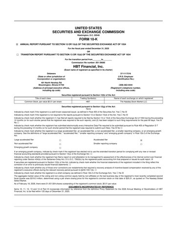 Thumbnail HBT Financial 10-K Annual Report 2025