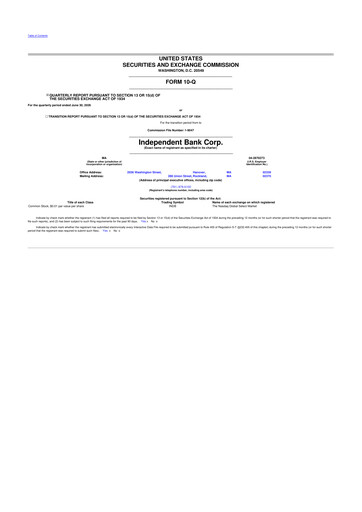 Thumbnail Independent Bank Corp. 10-Q Quarterly Report FY2026 