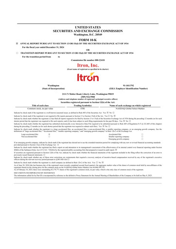 Thumbnail Itron
 10-K Annual Report 2024