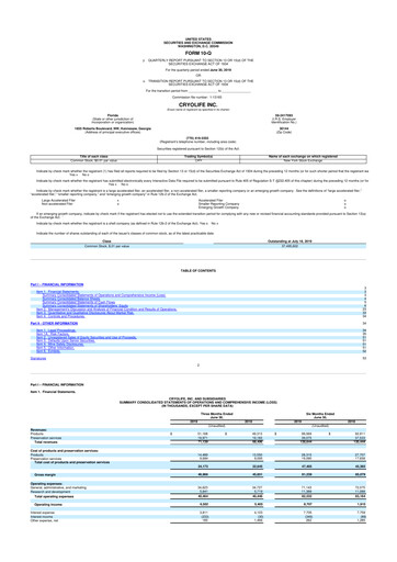 Thumbnail Artivion 10-Q Quarterly Report FY2019 