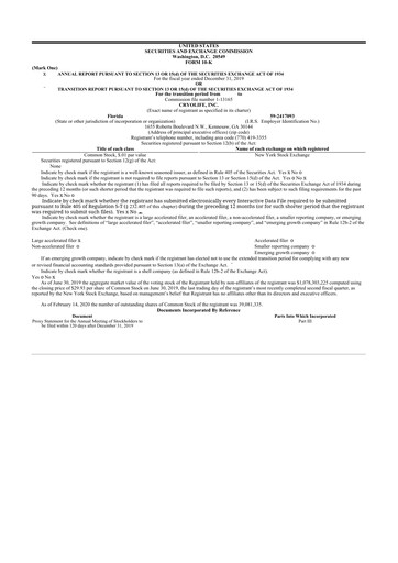 Thumbnail Artivion 10-K Annual Report 2019