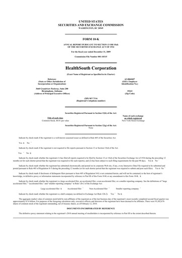 Miniature Encompass Health
 10-K Rapport annuel 