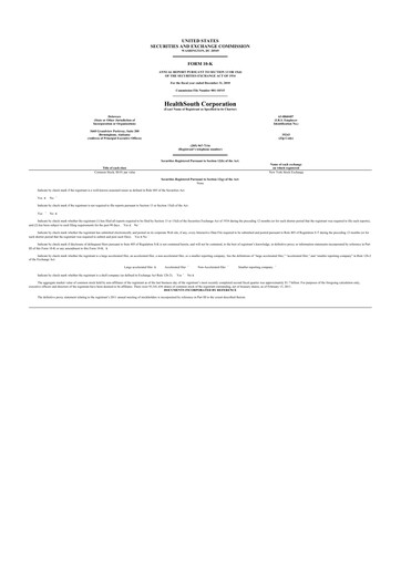 Miniature Encompass Health
 10-K Rapport annuel 2010