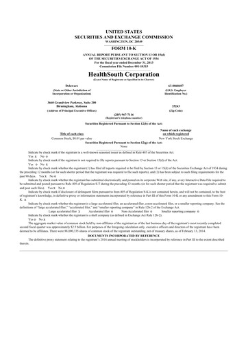 Miniature Encompass Health
 10-K Rapport annuel 2013