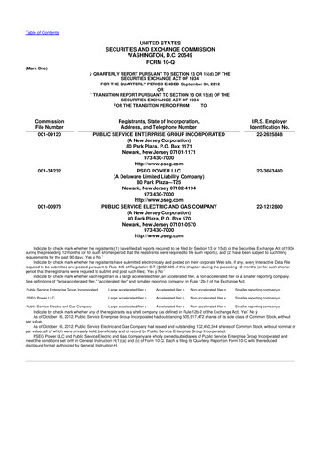 Miniature PSEG 10-Q Rapport trimestriel  