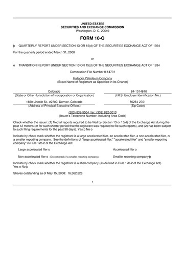 Thumbnail Hallador Energy Company
 10-Q Quarterly Report FY 